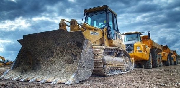 Bagger-Baumaschine